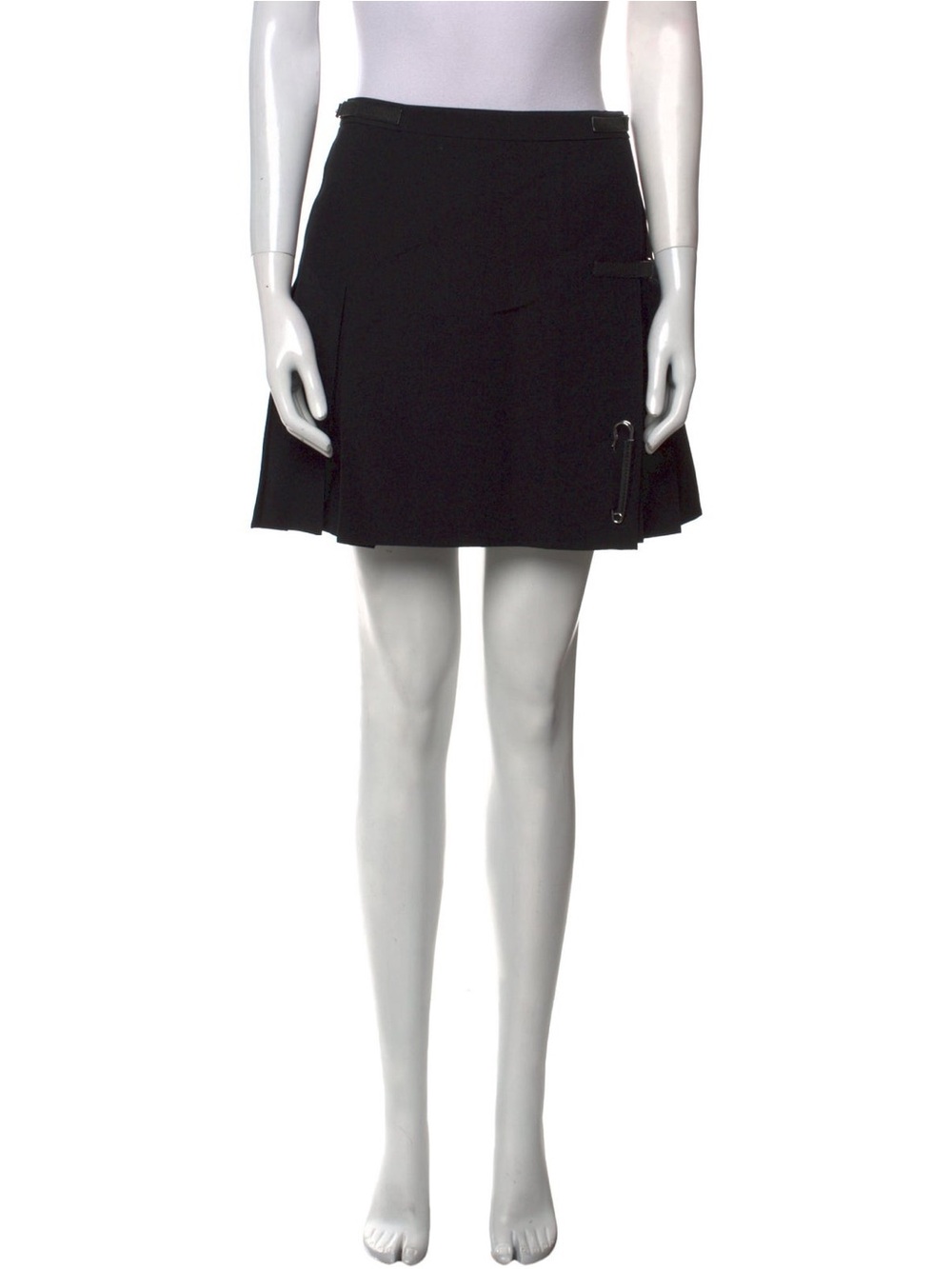 Lafayette 148 New York Black Mini Skirt with Utility Detail